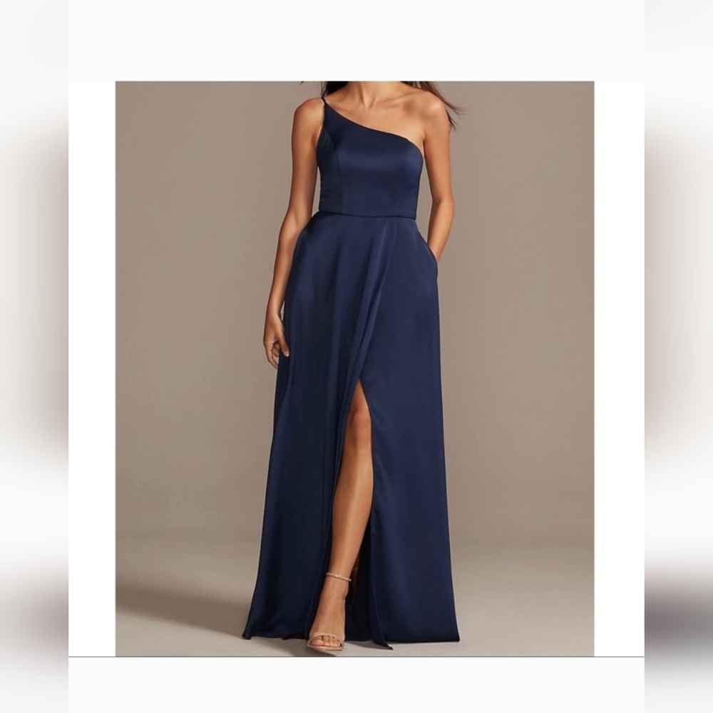 Davids Bridal Satin Bridesmaid Dress